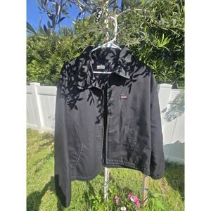 Dickies Mechanics Jacket Mens XL Black Quilted Lined Canvas Coat workwear skate